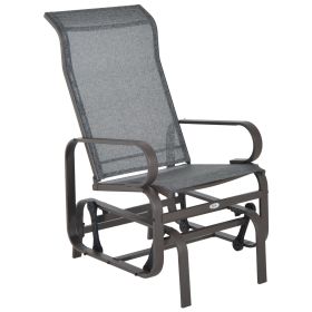Gliding Rocking Chair, Patio Swinging Chair with Smooth Rocking Arms and Lightweight Construction for Patio Backyard, Gray