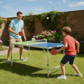 Foldable Ping Pong Table Game Set Mini Table Tennis Table with Adjustable Height