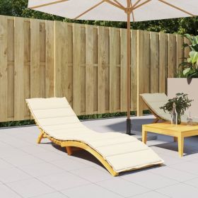Sun Lounger Cushion Cream Oxford fabric (100% polyester) Extra Long