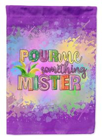 Pour Me Something Mister Mardi Gras Garden Flag Mailbox Flag Decorative Yard Flag Banner Outside Patio Artwork Yard Flower Beds, Garden Size